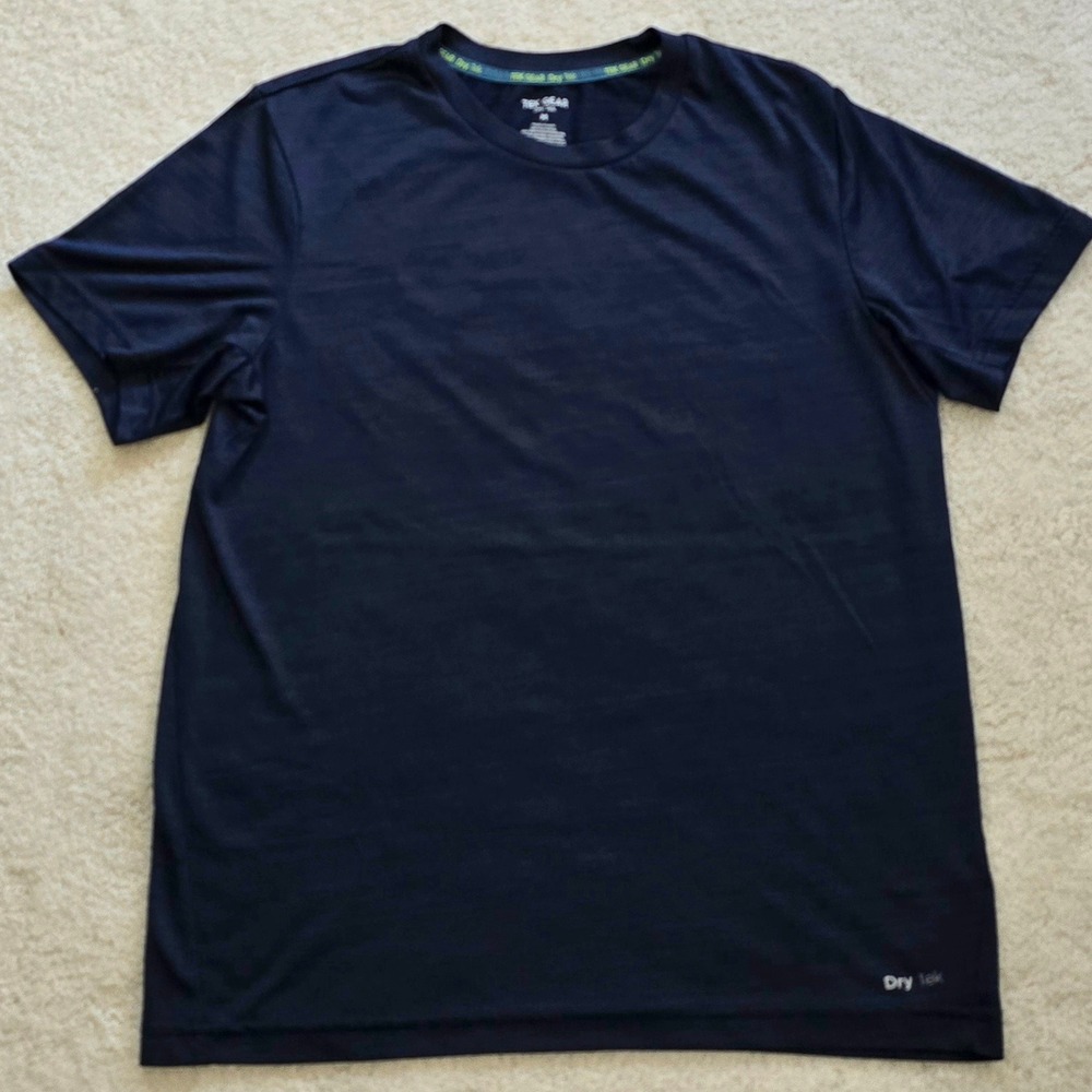 Tek Gear Dry Tek Performance‎ Wicking Tee Men's Medium Heathered Navy
